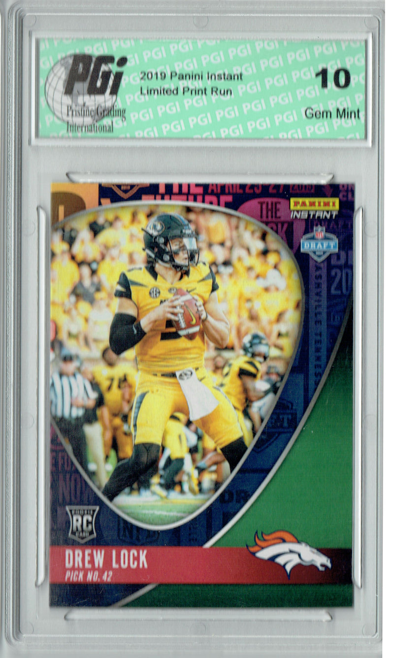 Drew Lock 2019 Panini Instant #DN33 Draft Night SP #10 of 10 Rookie Card PGI 10