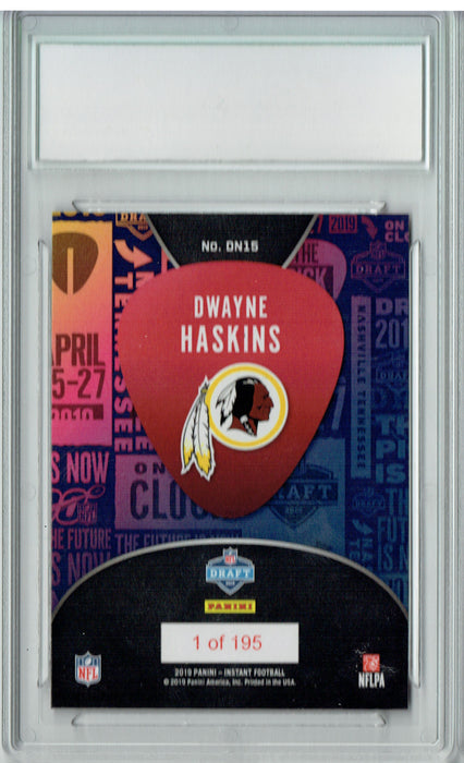 Dwayne Haskins 2019 Panini Instant #DN15 Draft Night 1 of 195 Rookie Card PGI 10
