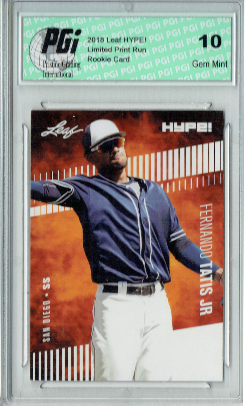 Fernando Tatis Jr. 2018 Leaf HYPE #17 Only 5000 Made Rookie Card PGI 10