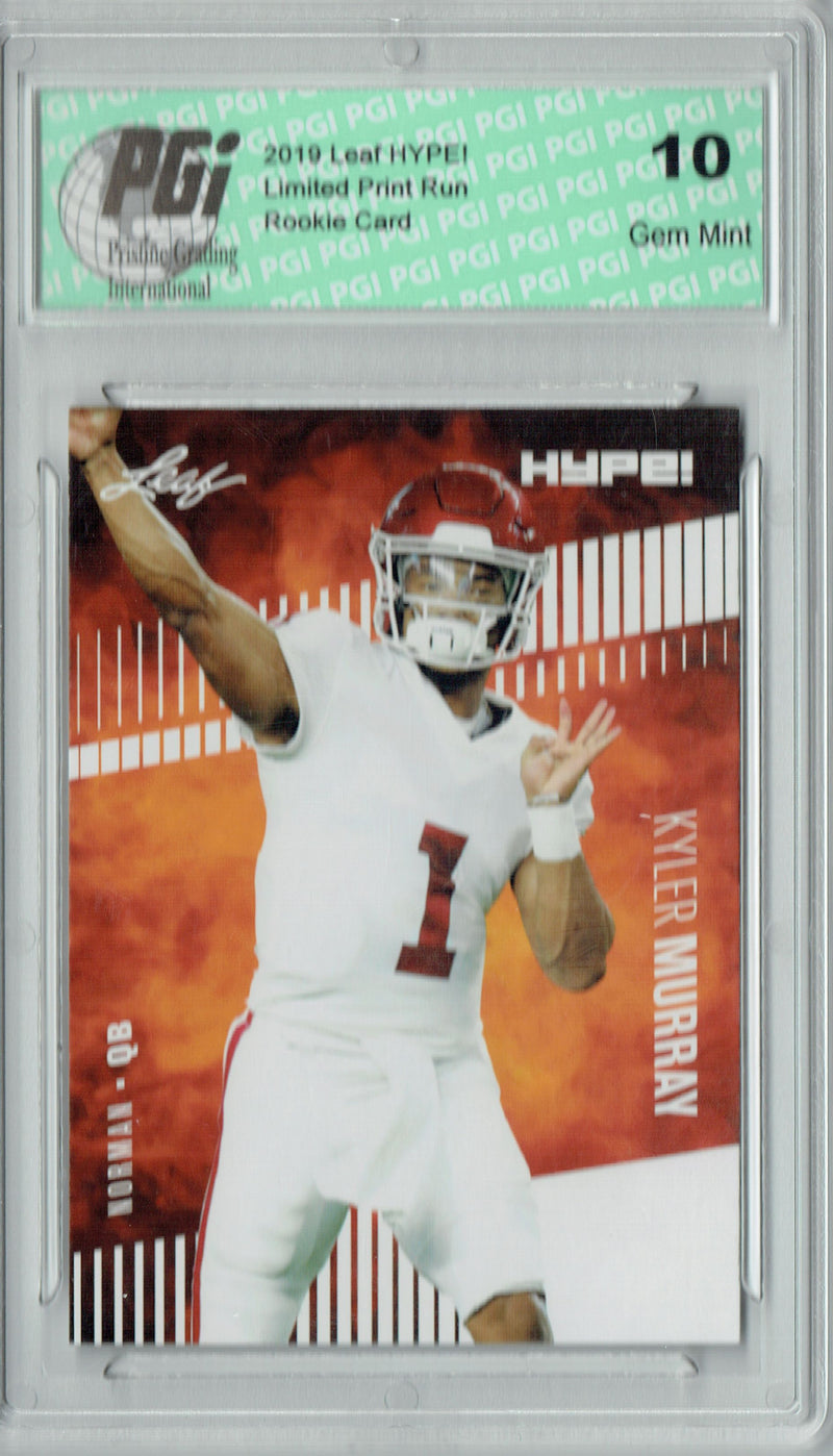 Kyler Murray Rookie Card Arizona PGI 10 Gem Mint Football Trading Card 2019 Leaf Hype #22 Only 5000 Made