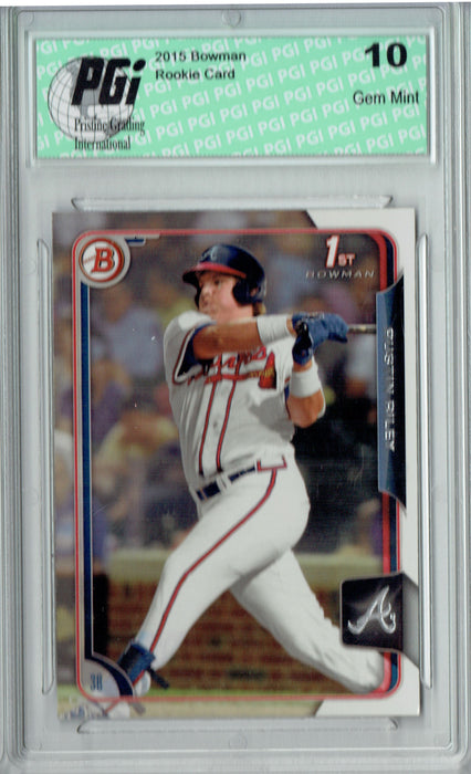 Austin Riley 2015 Bowman #157 1st Rookie Card PGI 10 Atlanta Braves