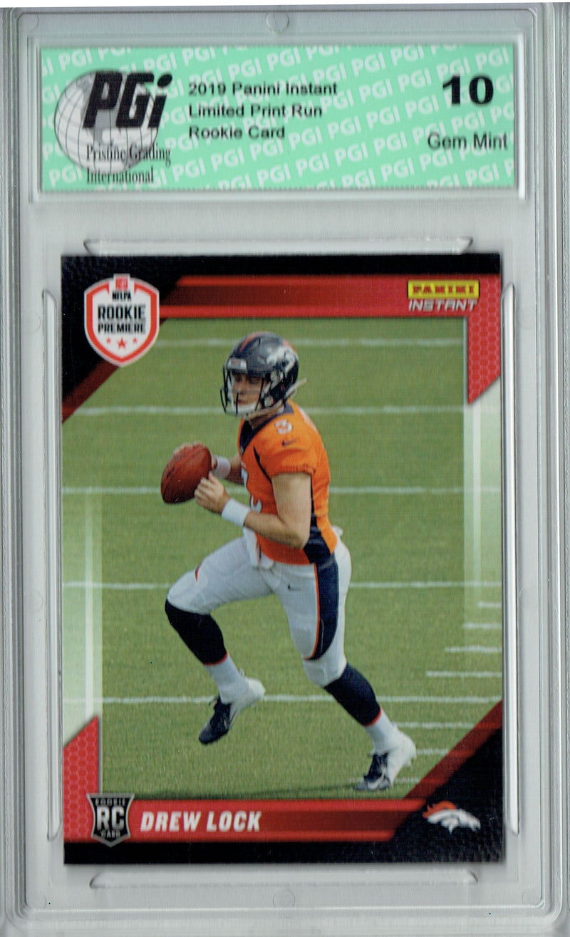 Drew Lock 2019 Panini Rookie Premiere #FL11 127 Made Rookie Card PGI 10