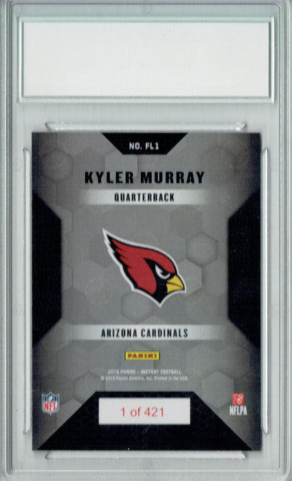 Kyler Murray 2019 Panini Rookie Premiere #FL1 421 Made Rookie Card PGI 10