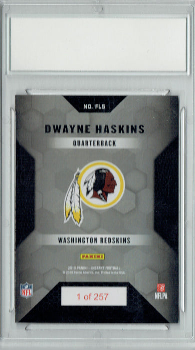 Dwayne Haskins 2019 Panini Rookie Premiere #FL5 257 Made Rookie Card PGI 10