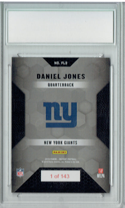 Daniel Jones 2019 Panini Rookie Premiere #FL3 143 Made Rookie Card PGI 10