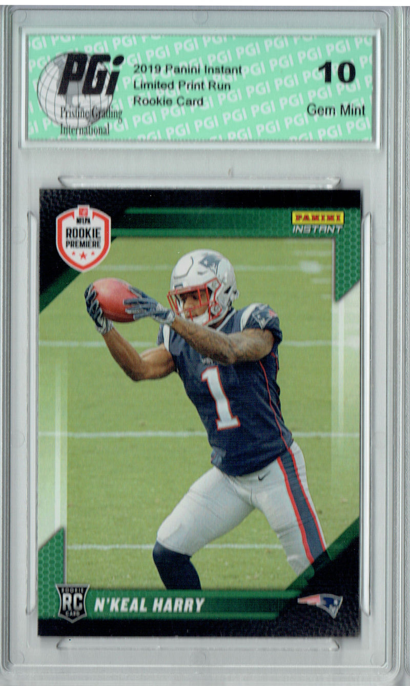 N'Keal Harry 2019 Panini Instant #FL9 Green SP Only 10 Made Rookie Card PGI 10