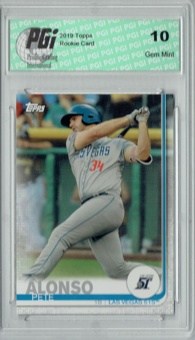 Pete Alonso 2019 Topps #32 Pro Debut Rookie Card PGI 10