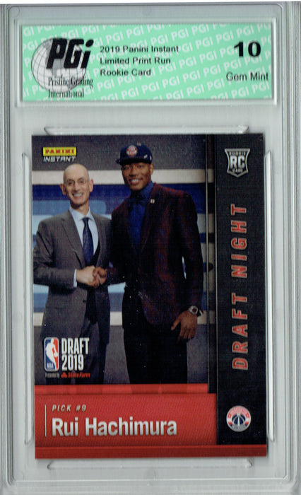 Rui Hachimura 2019 Panini Instant #DN-RH 1 of 4,117 Made Rookie Card PGI 10