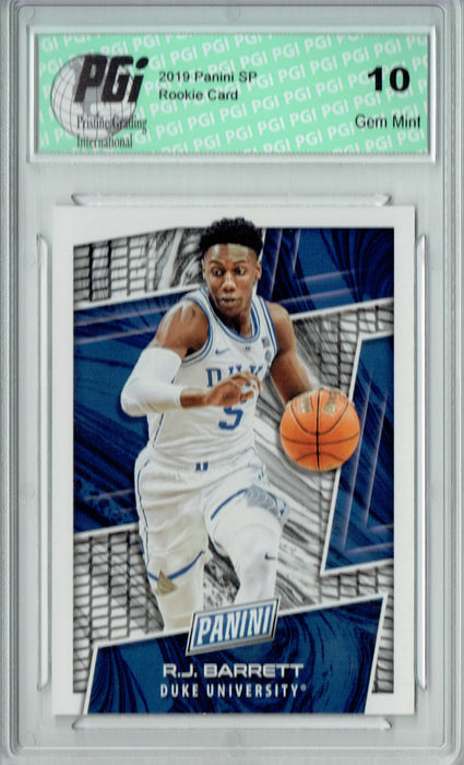 R.J. Barrett 2019 Panini VIP #RB SP Rookie Card PGI 10