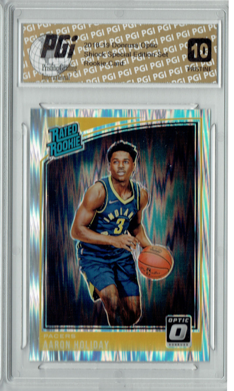 Aaron Holiday 2018 Donruss Optic Shock #176 PRISTINE Rookie Card PGI 10