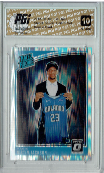 Justin Jackson 2018 Donruss Optic Shock #183 PRISTINE Rookie Card PGI 10