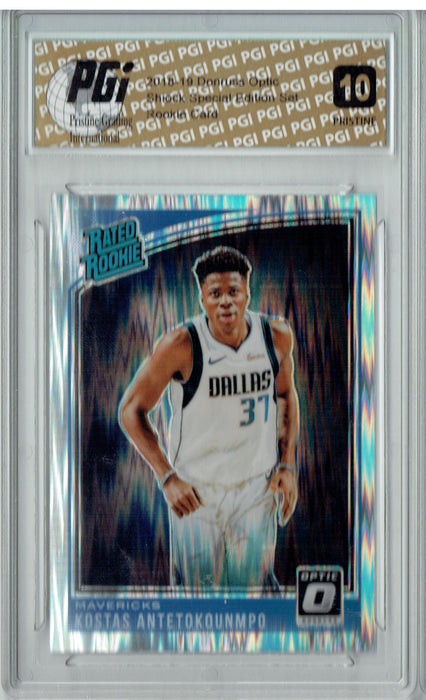 Kostas Antetokounmpo 2018 Donruss Optic Shock #185 PRISTINE Rookie Card PGI 10