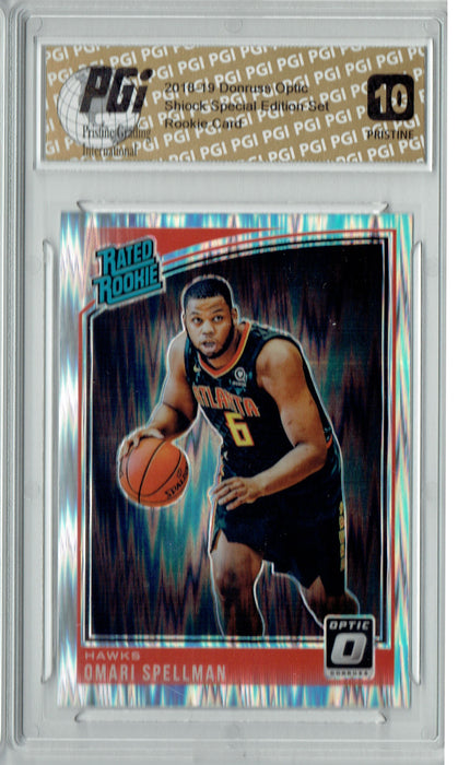 Omari Spellman 2018 Donruss Optic Shock #196 PRISTINE Rookie Card PGI 10