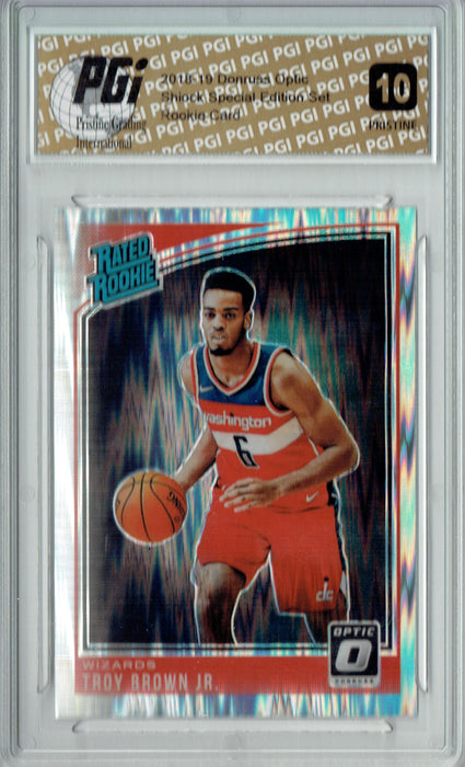 Troy Brown Jr. 2018 Donruss Optic Shock #192 PRISTINE Rookie Card PGI 10