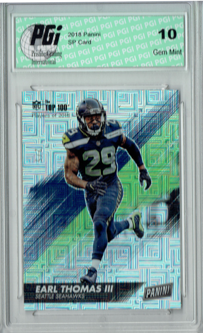Earl Thomas III 2018 Panini SP #42 Squares #2 of 5 Card PGI 10