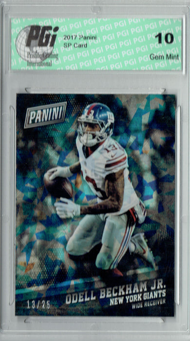 Odell Beckham Jr. 2017 Panini SP #19 Cracked Ice #13/25 Card PGI 10