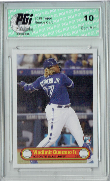 Vladimir Guerrero Jr. 2019 Topps #5 Montgomery '72 Style Rookie Card PGI 10