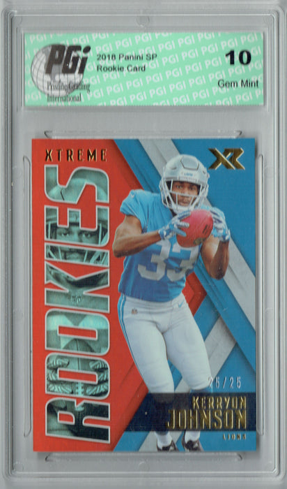 Kerryon Johnson 2018 Panini Xtreme #X-17 Only 25 Made Rookie Card PGI 10