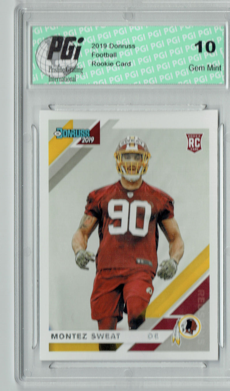 Montez Sweat 2019 Donruss Football #260 Gem Mint Rookie Card PGI 10