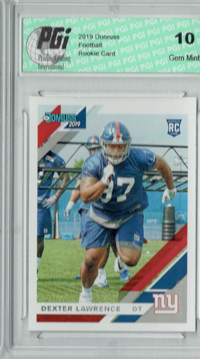 Dexter Lawrence 2019 Donruss Football #257 Gem Mint Rookie Card PGI 10