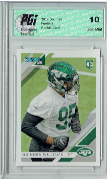 Quinnen Williams 2019 Donruss Football #253 Gem Mint Rookie Card PGI 10