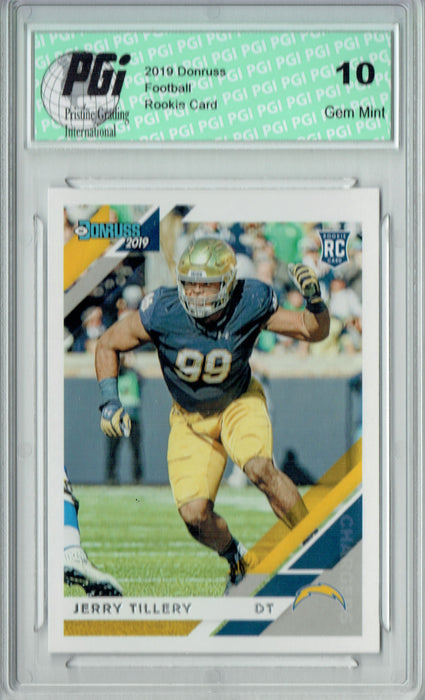 Jerry Tillery 2019 Donruss Football #262 Gem Mint Rookie Card PGI 10