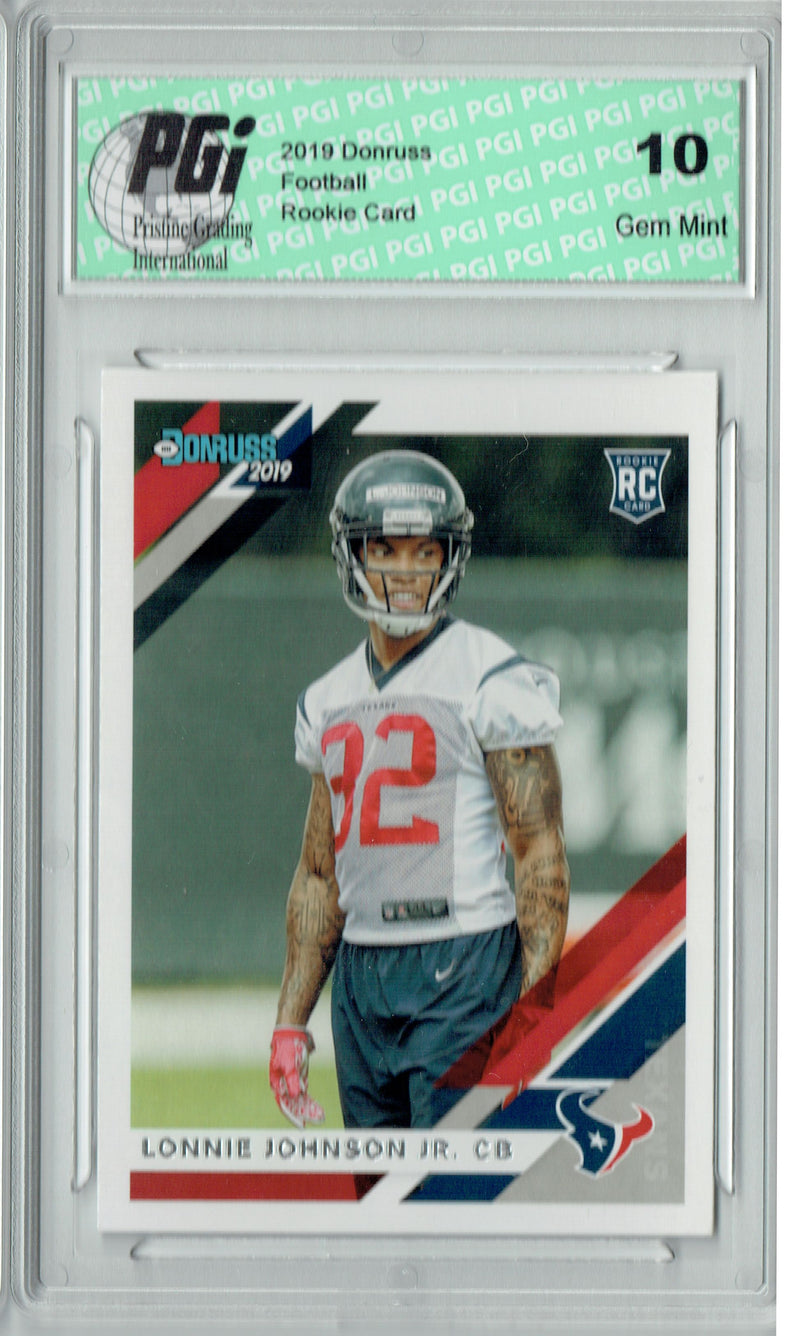 Lonnie Johnson Jr. 2019 Donruss Football #276 Gem Mint Rookie Card PGI 10
