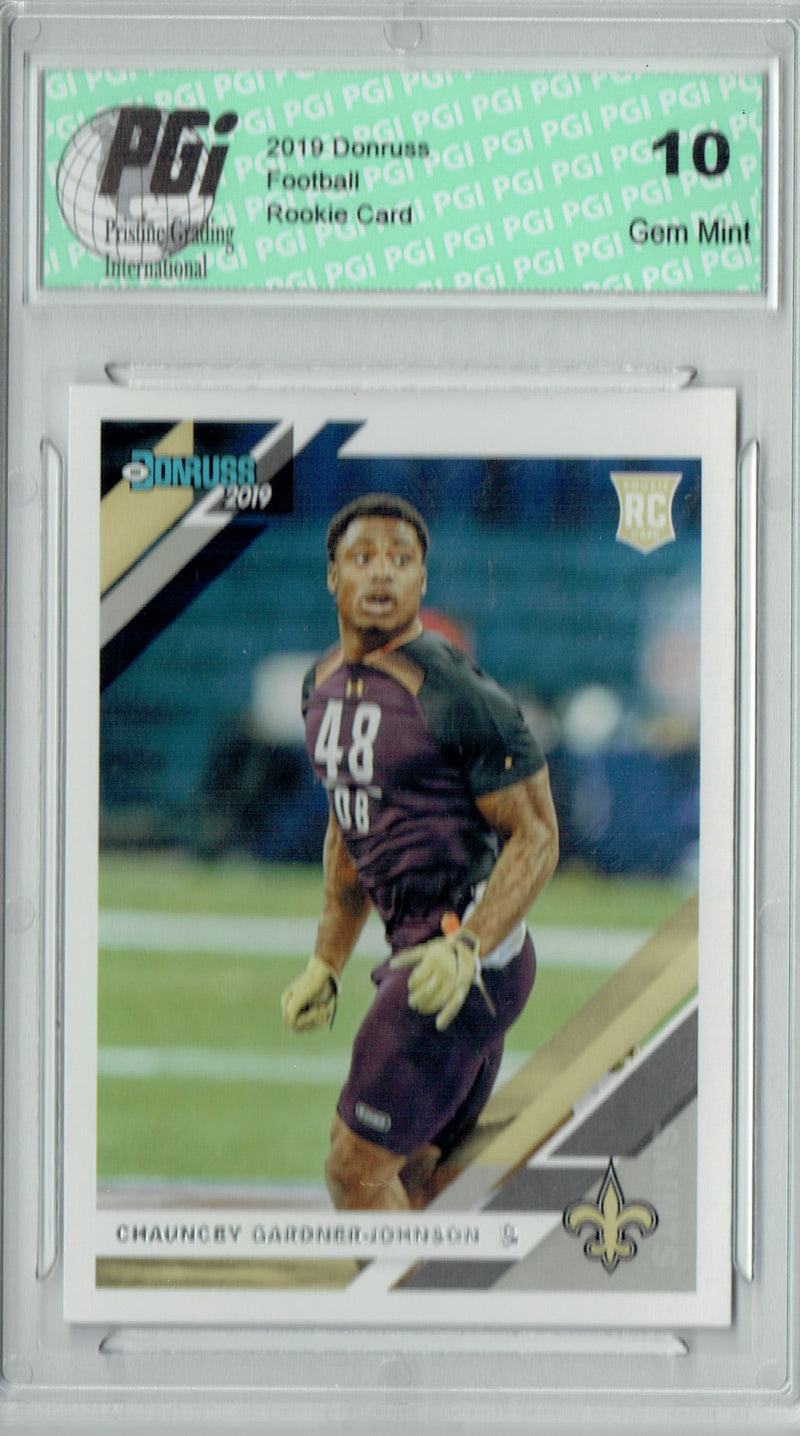 Chauncey Gardner-Johnson 2019 Donruss #287 Gem Mint Rookie Card PGI 10
