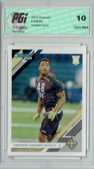 Chauncey Gardner-Johnson 2019 Donruss Football #287 Gem Mint Rookie Card PGI 10