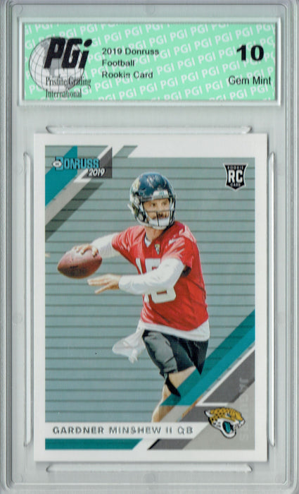 Gardner Minshew II 2019 Donruss Football #292 Gem Mint Rookie Card PGI 10