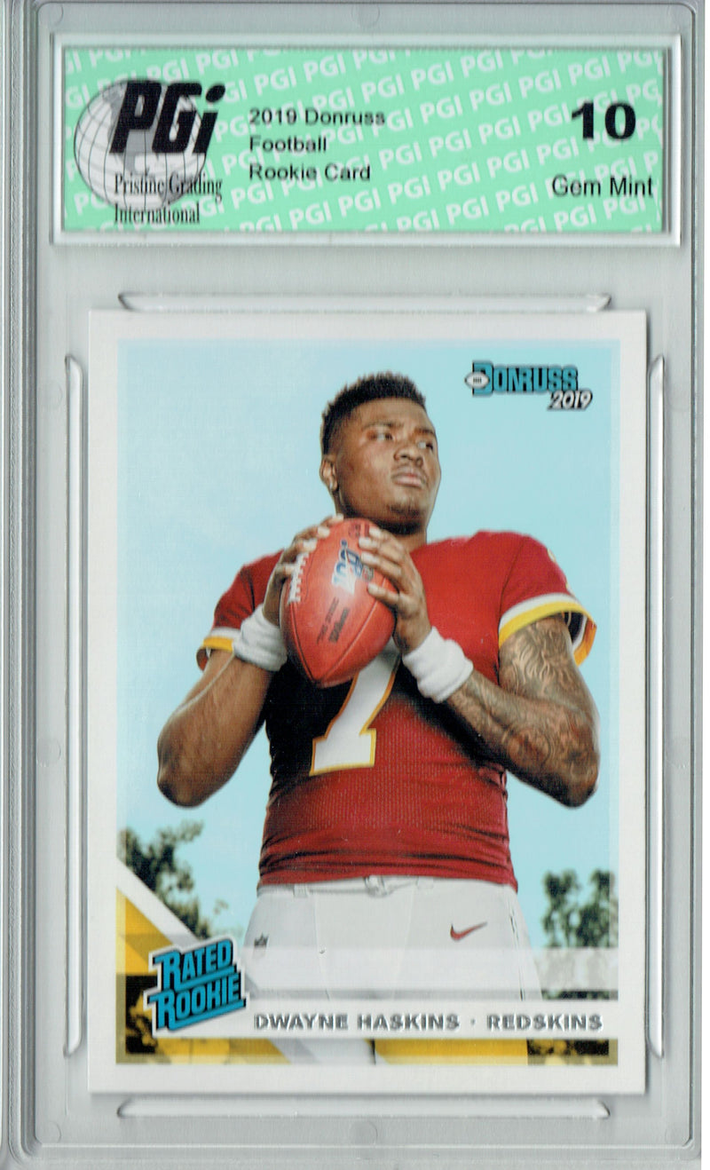 Dwayne Haskins 2019 Donruss Football #301 Gem Mint Rookie Card PGI 10