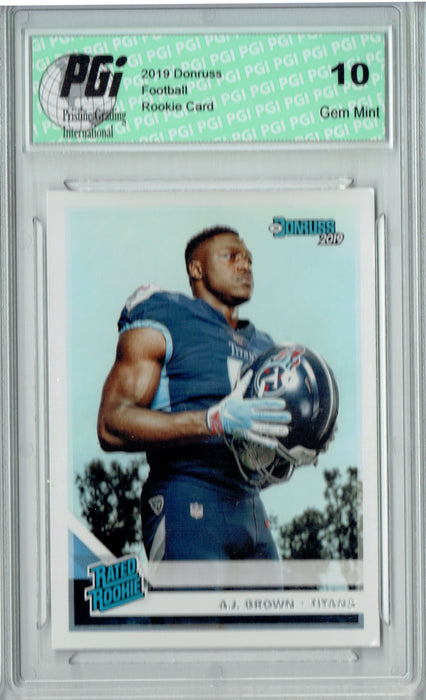 A.J. Brown 2019 Donruss Football #314 Gem Mint Rookie Card PGI 10