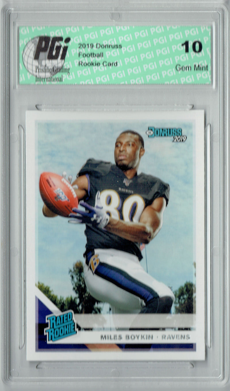 Miles Boykin 2019 Donruss Football #330 Gem Mint Rookie Card PGI 10