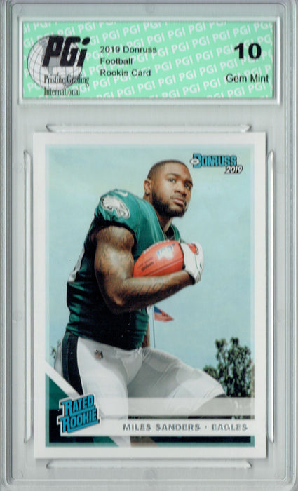 Miles Sanders 2019 Donruss Football #322 Gem Mint Rookie Card PGI 10