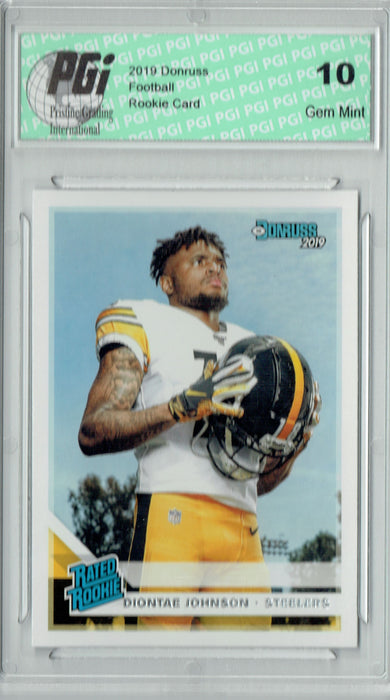 Diontae Johnson 2019 Donruss Football #327 Gem Mint Rookie Card PGI 10