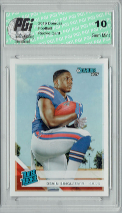 Devin Singletary 2019 Donruss Football #328 Gem Mint Rookie Card PGI 10