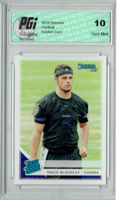 Trace McSorley 2019 Donruss Football #346 Gem Mint Rookie Card PGI 10