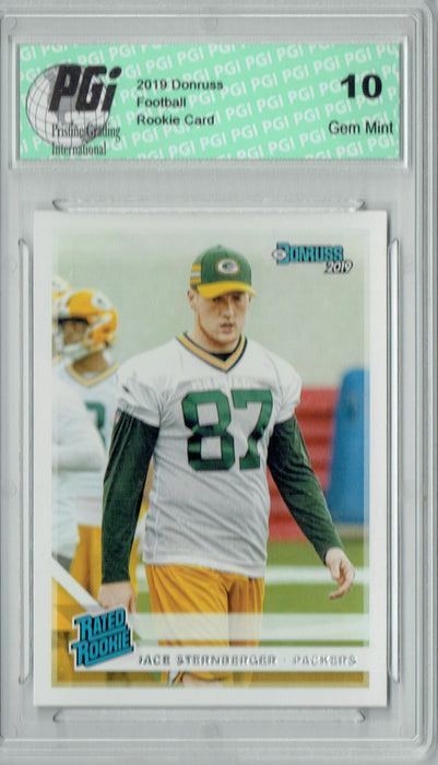 Jace Sternberger 2019 Donruss Football #348 Gem Mint Rookie Card PGI 10