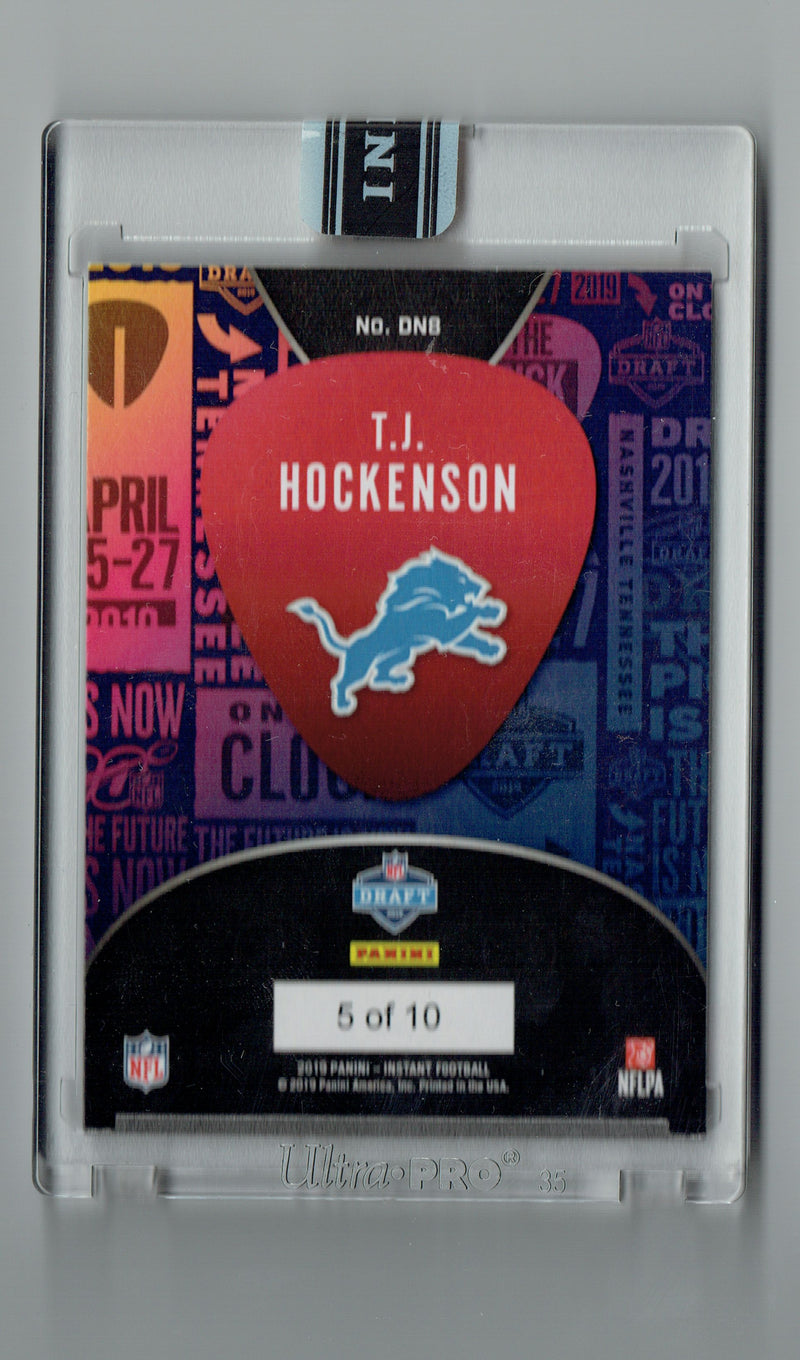 T.J. Hockenson 2019 Panini Instant Only 10 Made Rookie Card Detroit #DN8