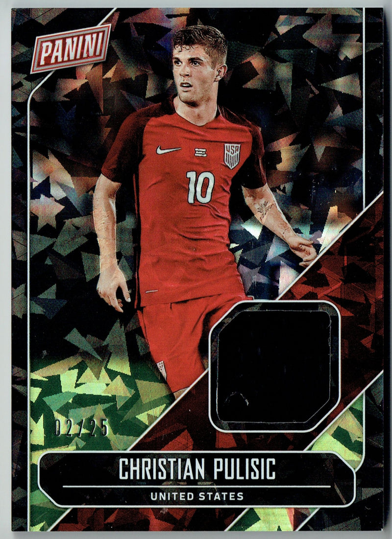 Christian Pulisic 2018 Panini Cracked Ice Patch 2/25 Cracked Ice #2/25 USA #CP