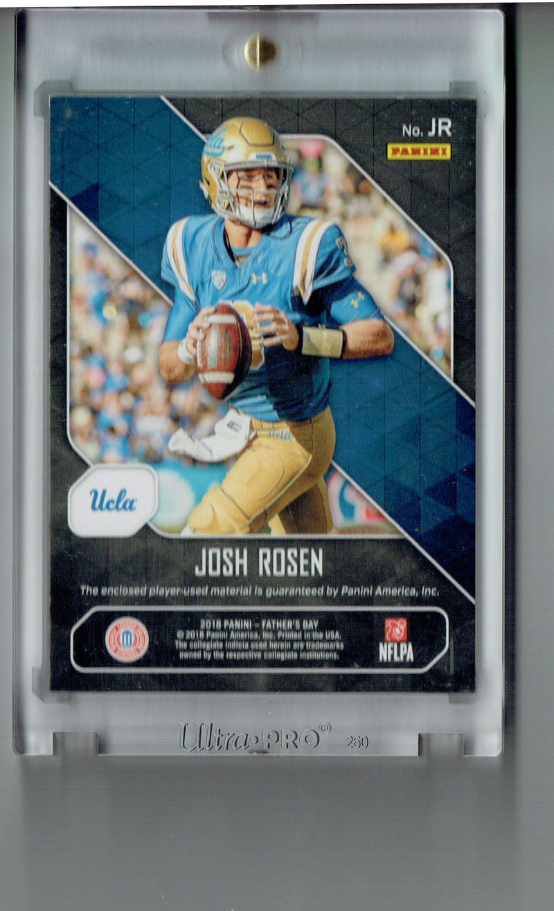 Josh Rosen 2018 Panini Football #9/10 2 Clr Patch Rookie Card Miami #JR