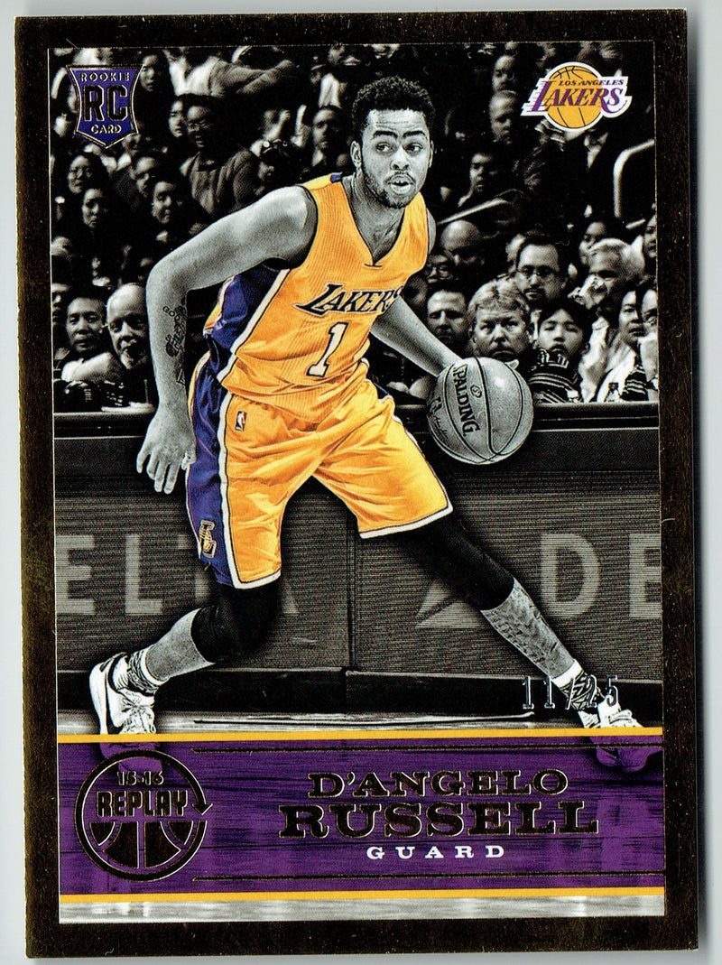 D'Angelo Russell 2015 Panini Replay Gold #11/25  Golden State Warriors #52