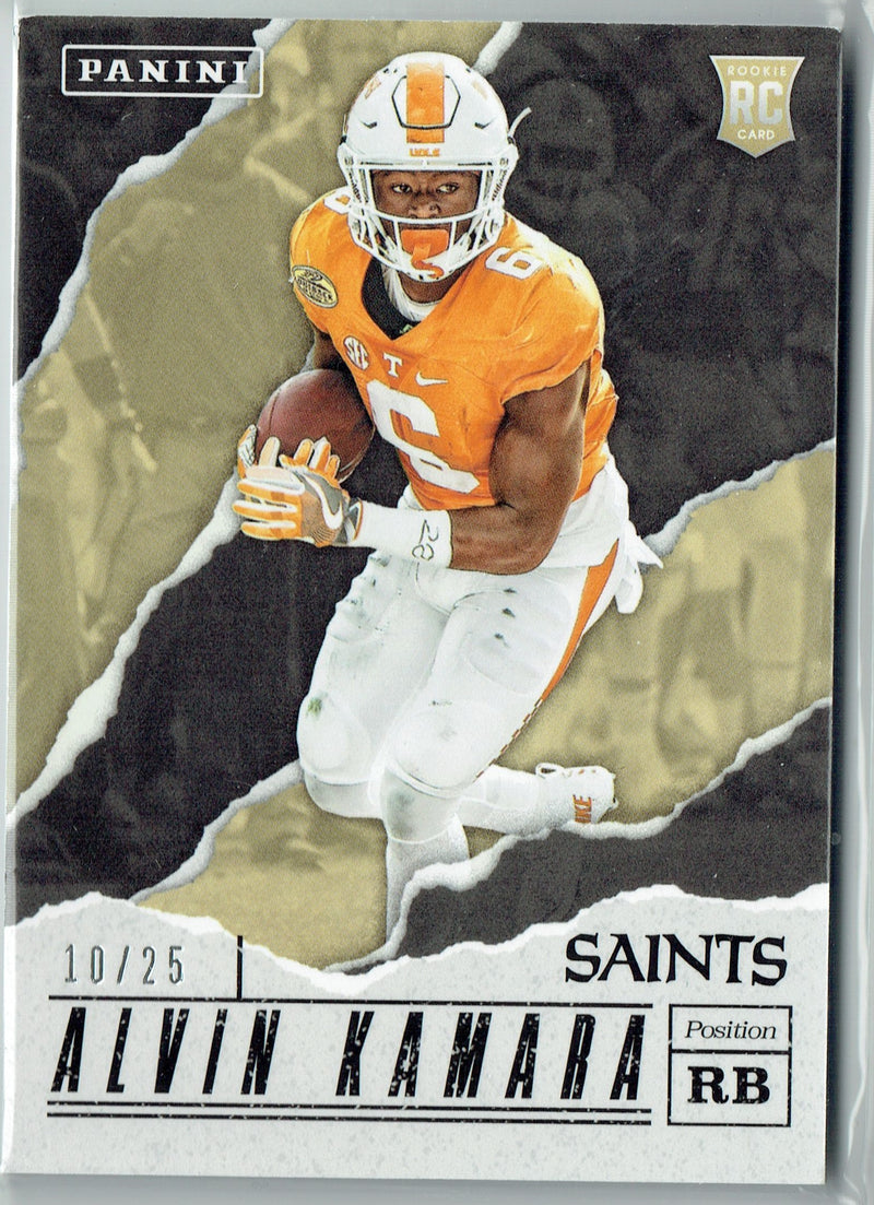 Alvin Kamara 2018 Panini Football #10/25 Rookie Card New Orleans Saints #53