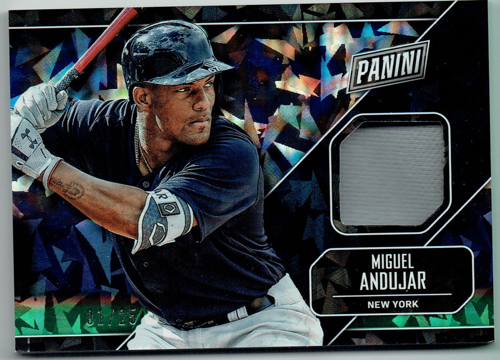 Miguel Andujar 2018 Panini #1 of 25 Made Jersey Card New York Yankees #MA