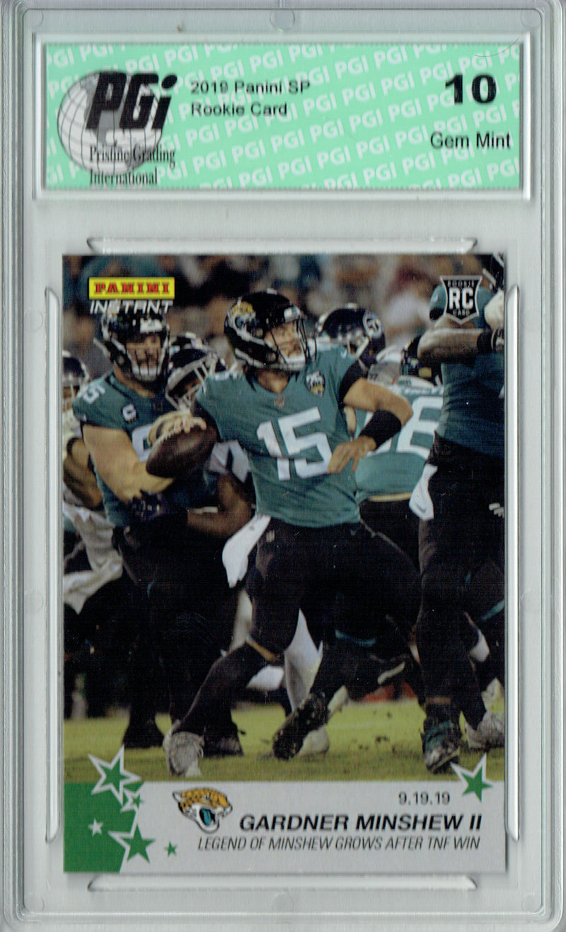 Gardner Minshew II 2019 Panini Instant #36 Just Ten Made Rookie Card PGI 10
