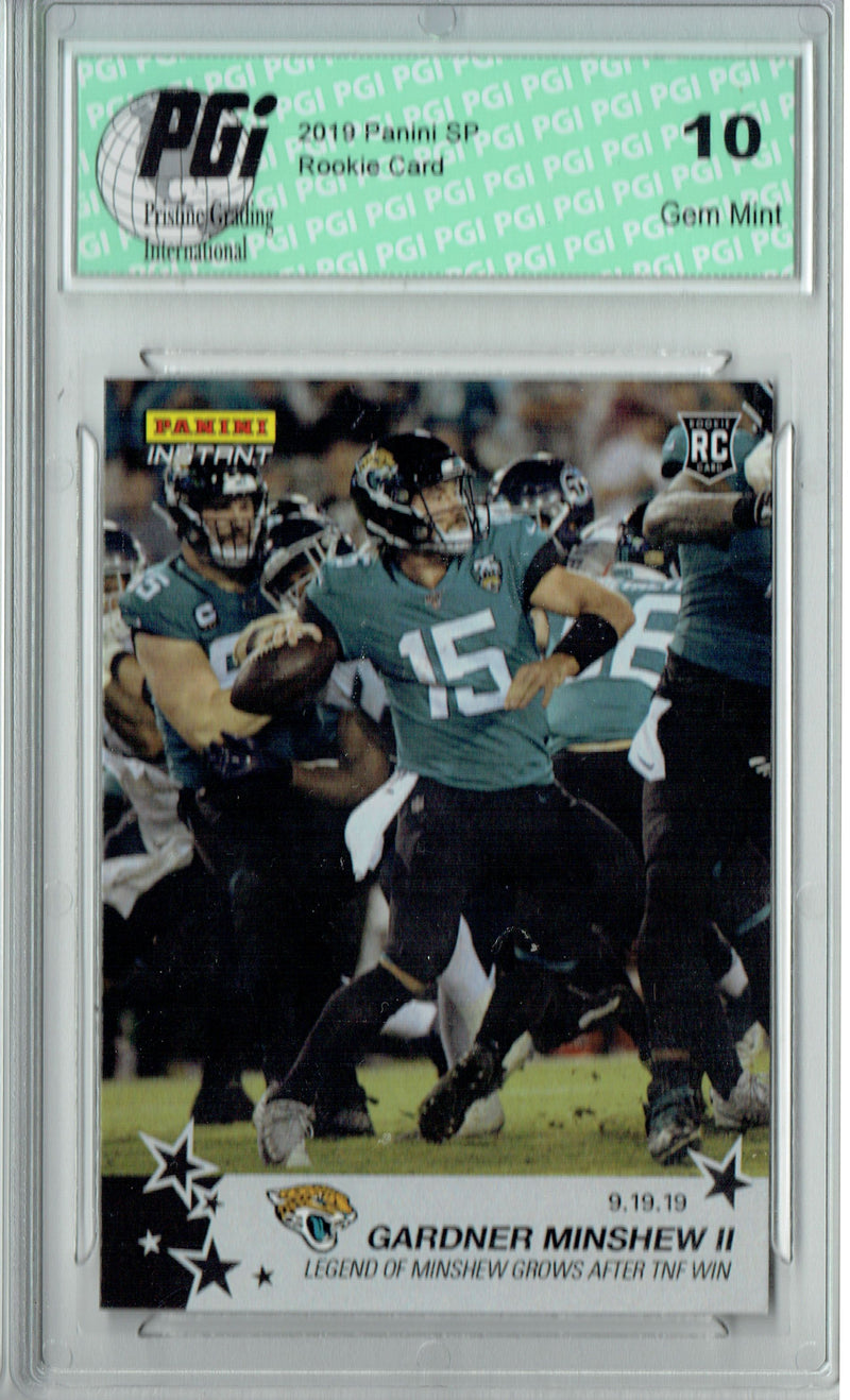 Gardner Minshew II 2019 Panini Instant #36 Masterpiece 1 of 1 Rookie Card PGI 10