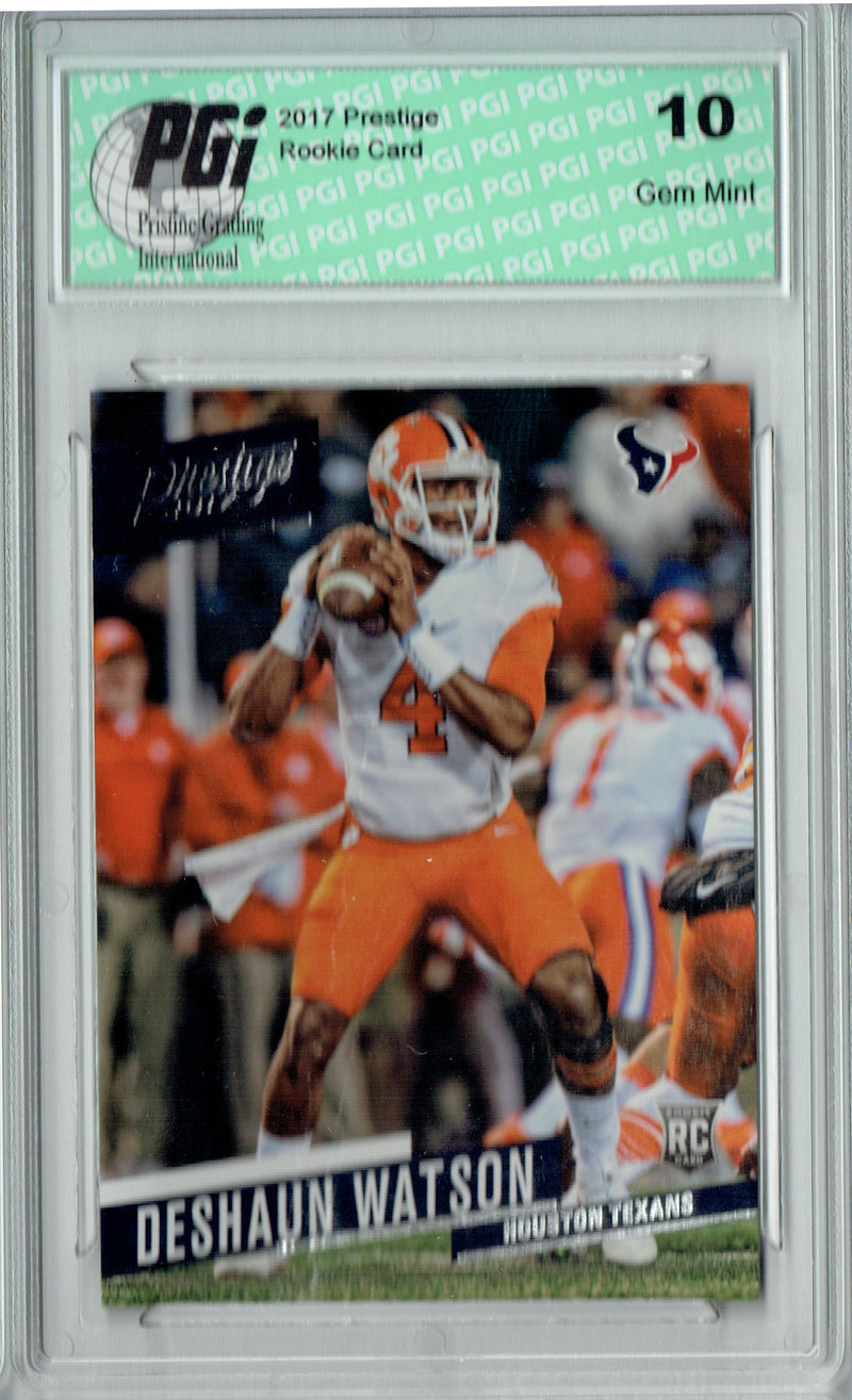 Deshaun Watson 2017 Prestige #213 Rookie Card PGI 10 Clemson Tigers Texans