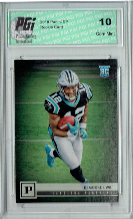 D.J. Moore 2018 Panini Canvas #257 SP Rookie Card PGI 10