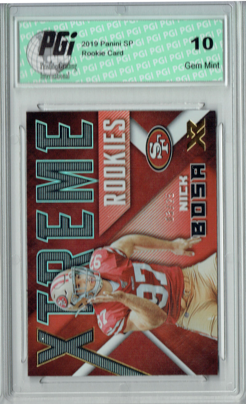 Nick Bosa 2019 Panini XR #X-8 Xtreme #3/25 Made Rookie Card PGI 10