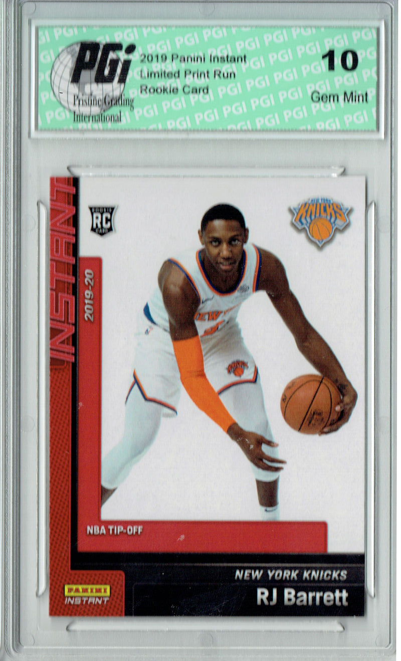 RJ Barrett 2019 Panini Instant #11 Tip-Off 1/273 Made Rookie Card PGI 10